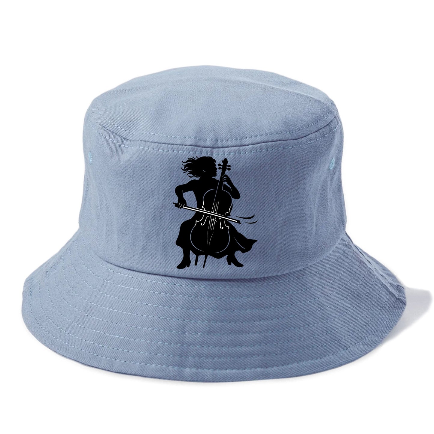 Cellist performing emotional solo - Bucket Hat - Summer Sky(Blue)