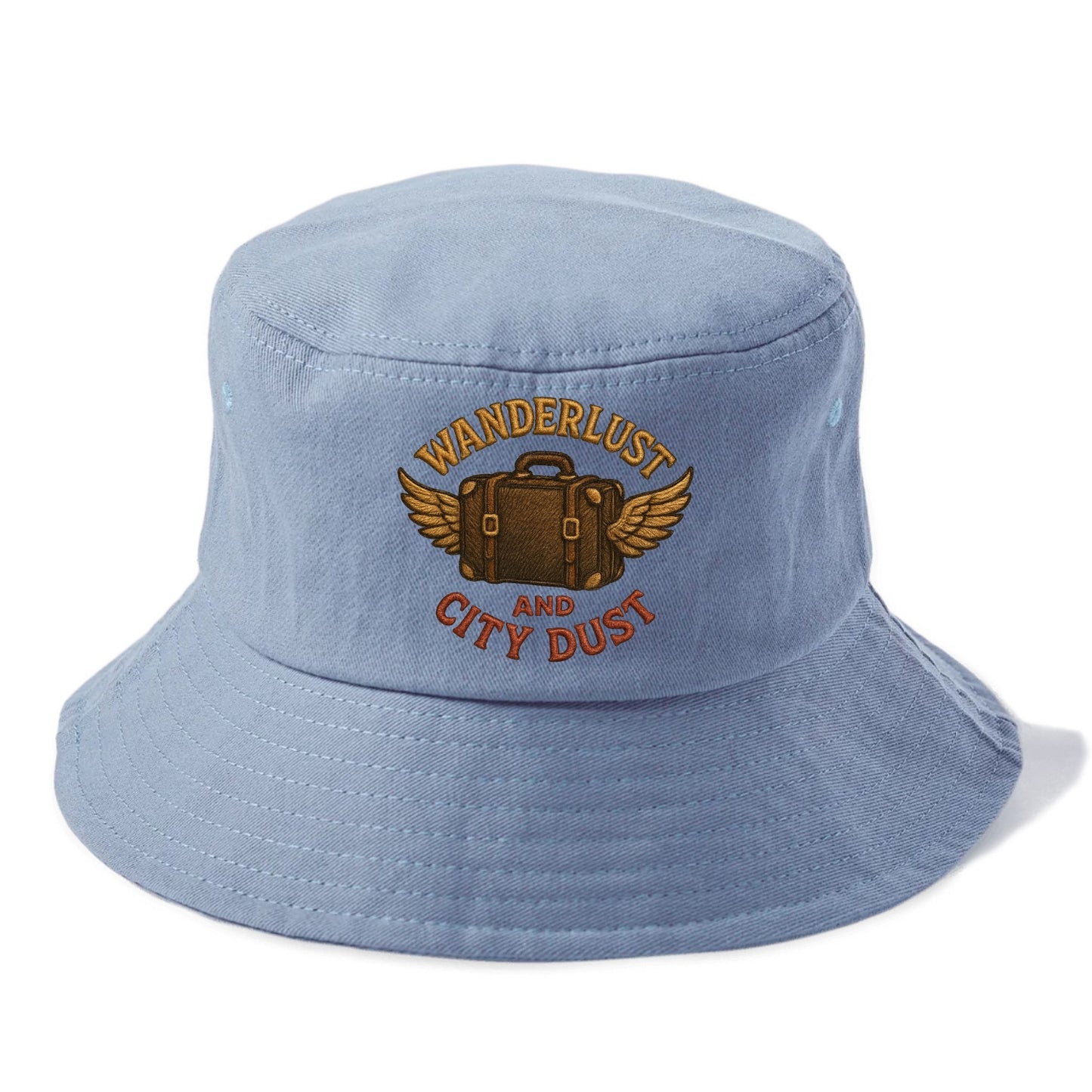 Wanderlust And City Dust  - Bucket Hat - Summer Sky(Blue)