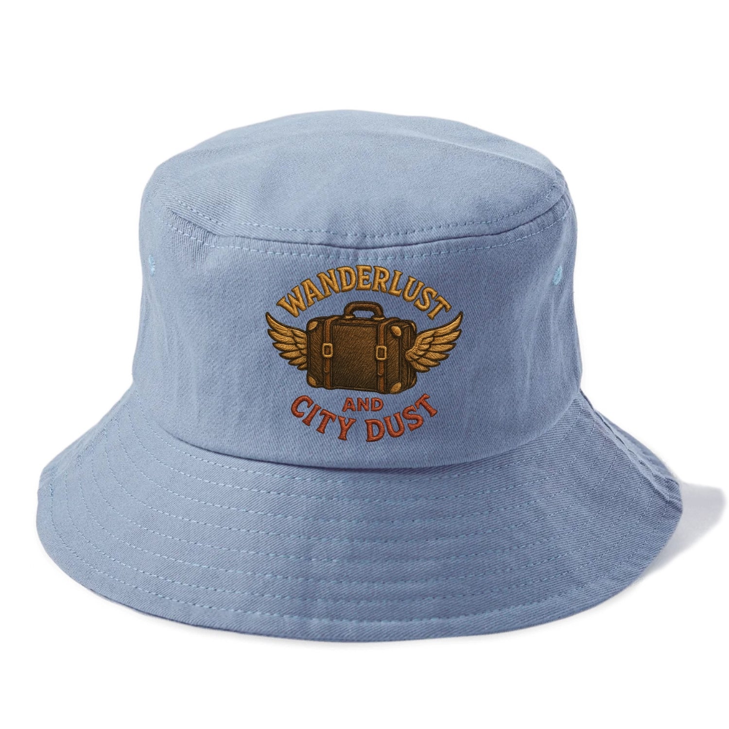 Wanderlust And City Dust  - Bucket Hat - Summer Sky(Blue)