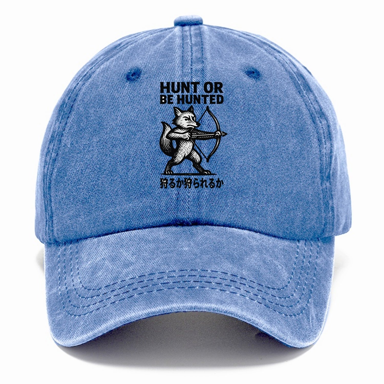 Hunt or Be Hunted - Fox drawing bow and Classic Cap - Summer Sky(Blue)