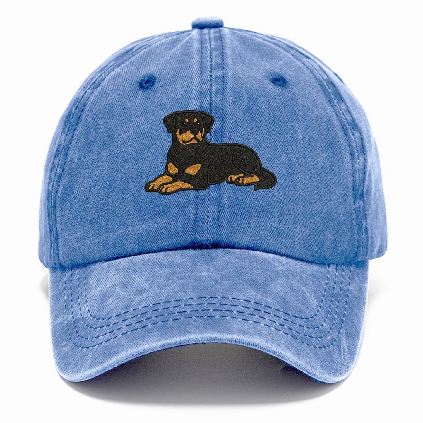 Rottweiler - Black and tan relaxed lying Classic Cap - Summer Sky(Blue)