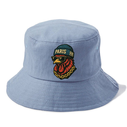Paris Rooster - Bucket Hat - Summer Sky(Blue)