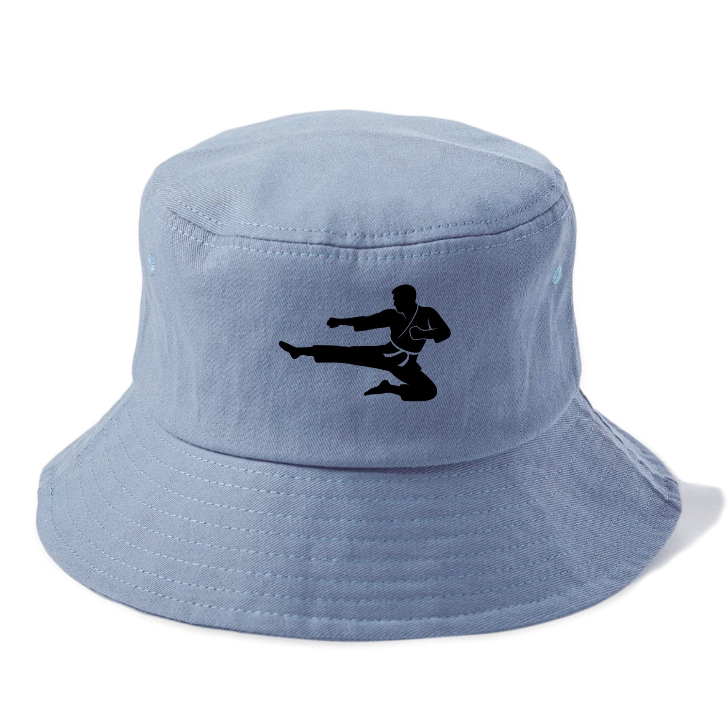 Martial artist flying kick - Bucket Hat - Summer Sky(Blue)
