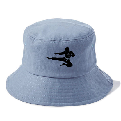 Martial artist flying kick - Bucket Hat - Summer Sky(Blue)