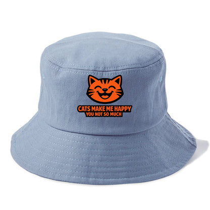 Feline Joy and Sassy Truths - Bucket Hat - Summer Sky(Blue)