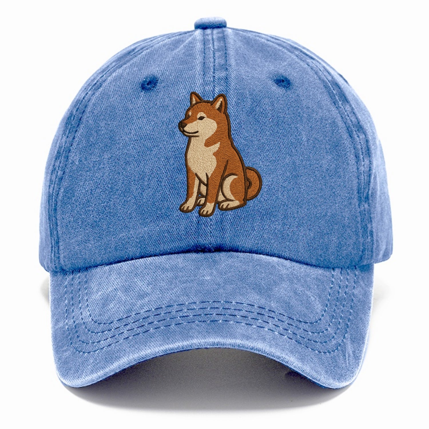 Shiba Inu - Red sesame embroidered sitti Classic Cap - Summer Sky(Blue)