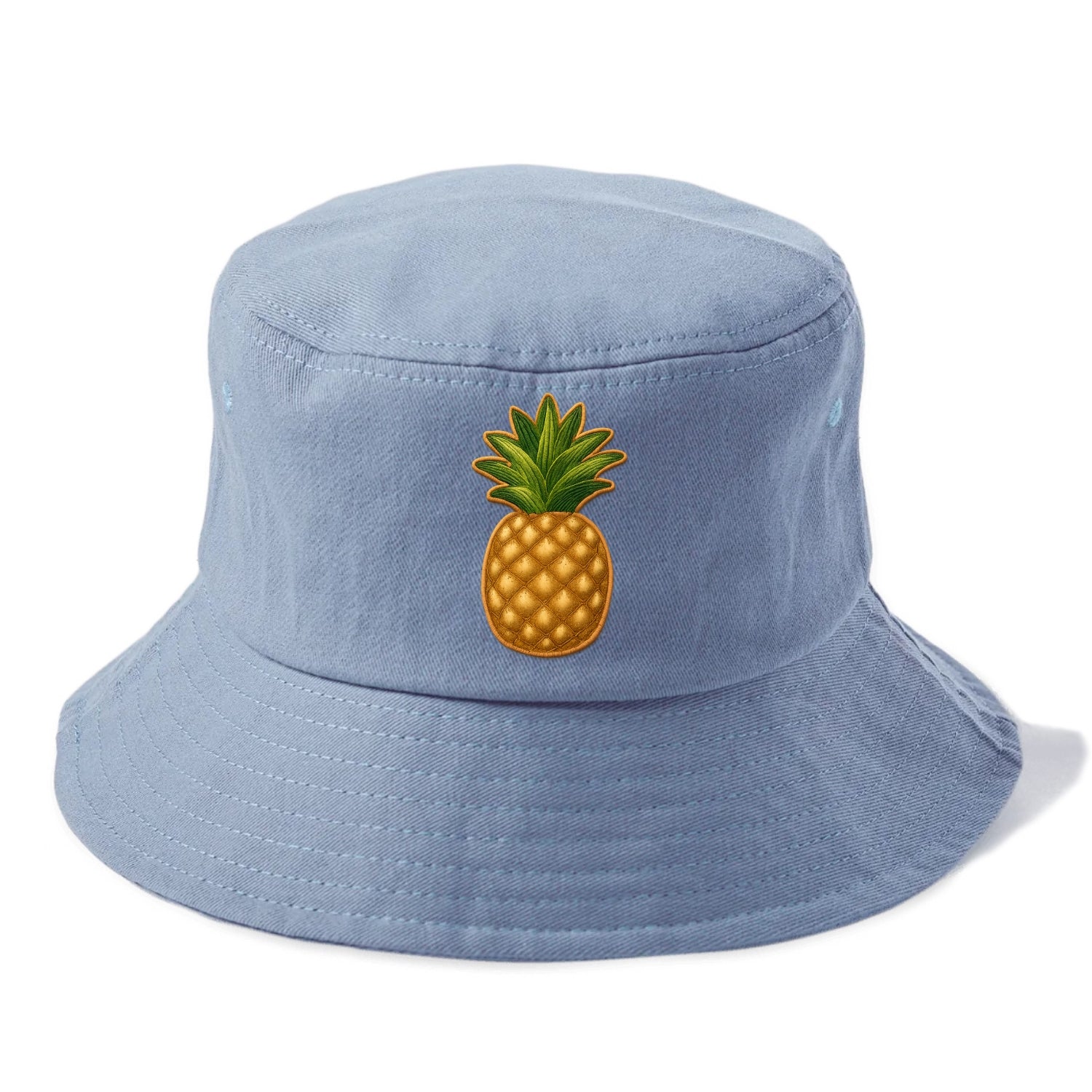 PINEAPPLE CROWN - tropical fruit in yellow and green , hospitality - Bucket Hat - Summer Sky(Blue)
