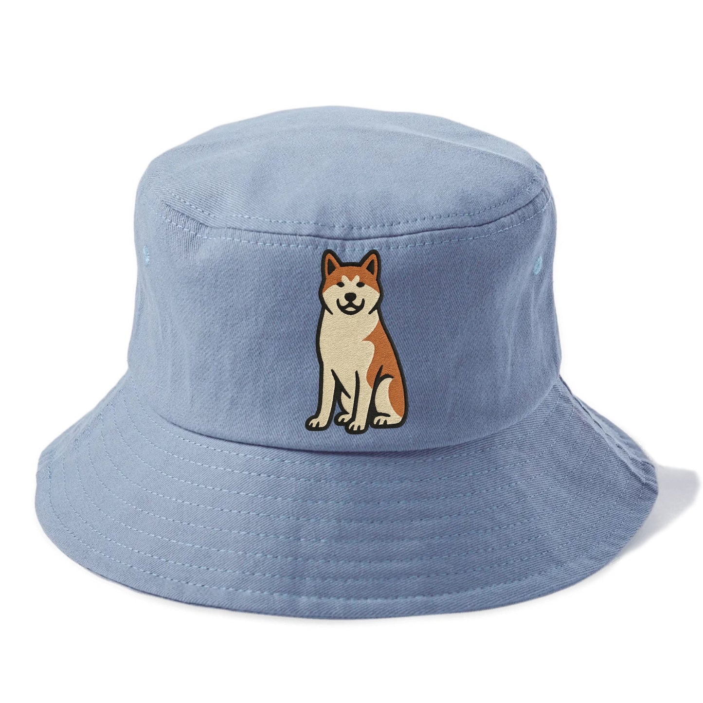 Akita - White and red sitting pose - Bucket Hat - Summer Sky(Blue)