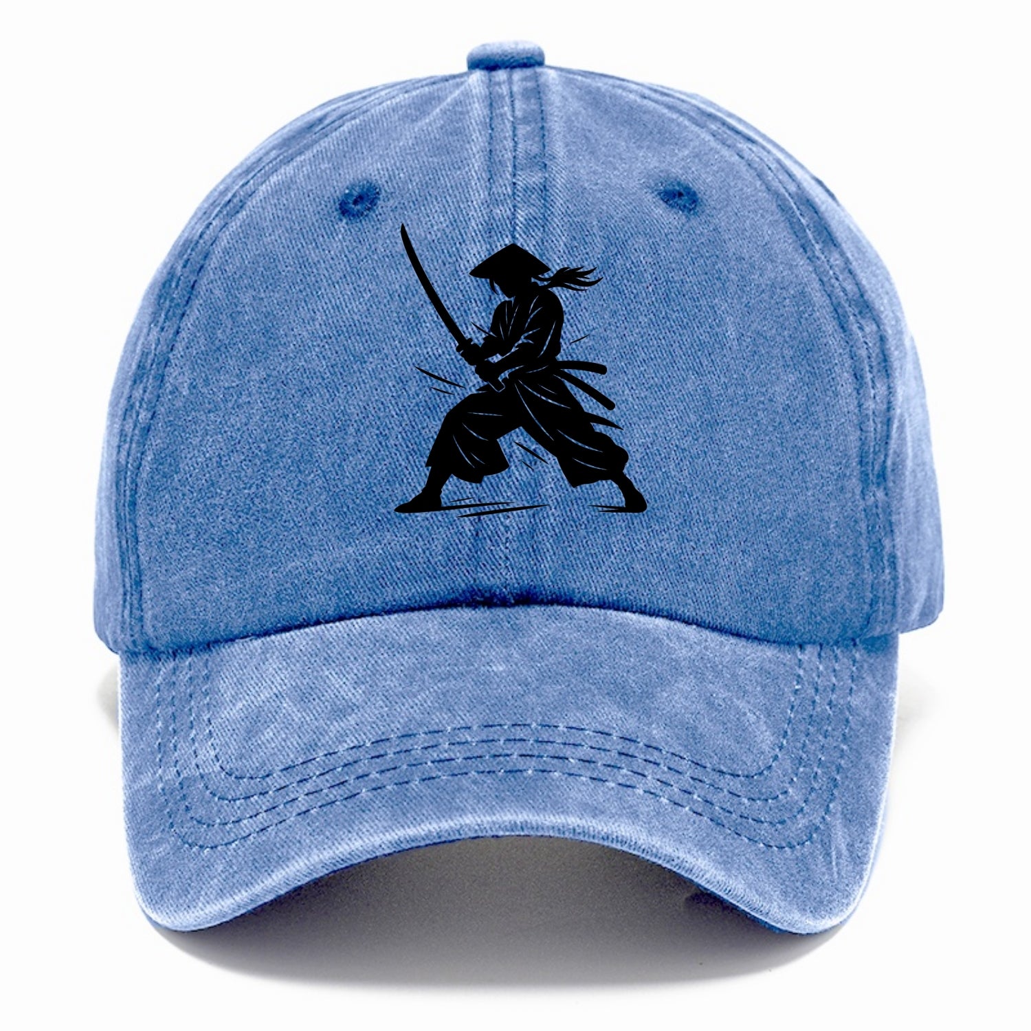Samurai in battle-ready stance - Classic Cap - Summer Sky(Blue)