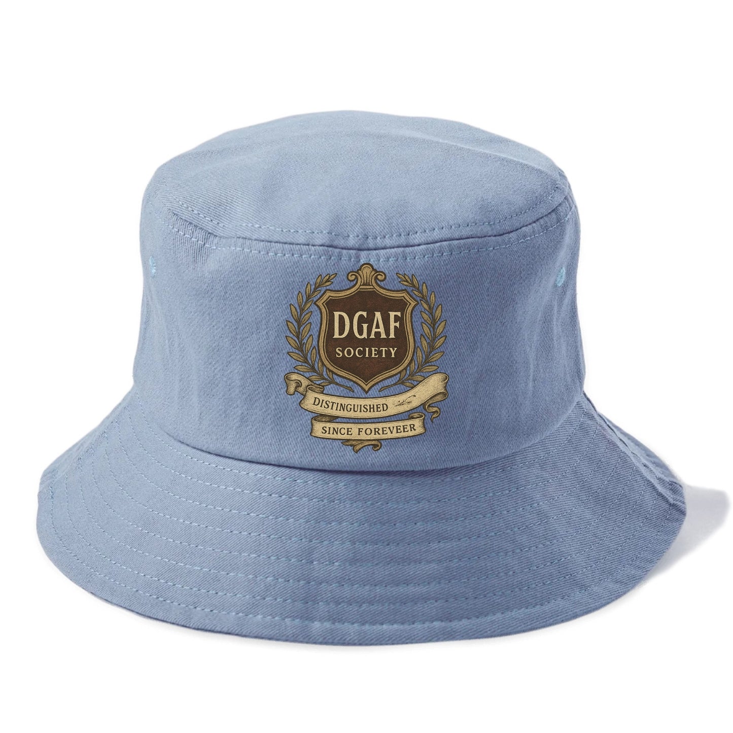 Official membership card design - "DGAF Society - Distinguished Members Since Forever" - Bucket Hat - Summer Sky(Blue)