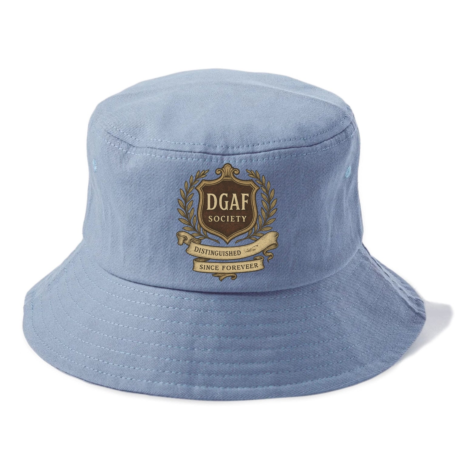 Official membership card design - "DGAF Society - Distinguished Members Since Forever" - Bucket Hat - Summer Sky(Blue)
