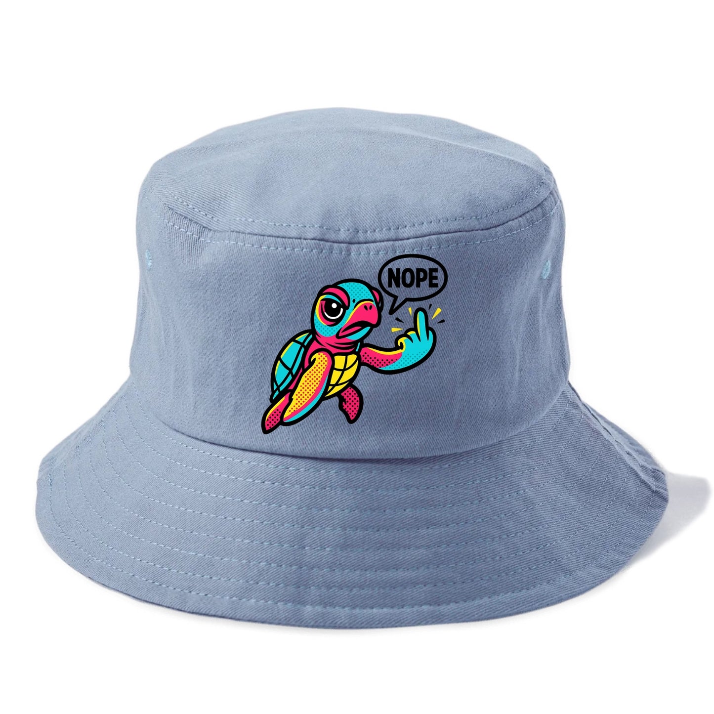 baby sea turtle swimming gracefully, one flipper extended sassily - Bucket Hat - Summer Sky(Blue)