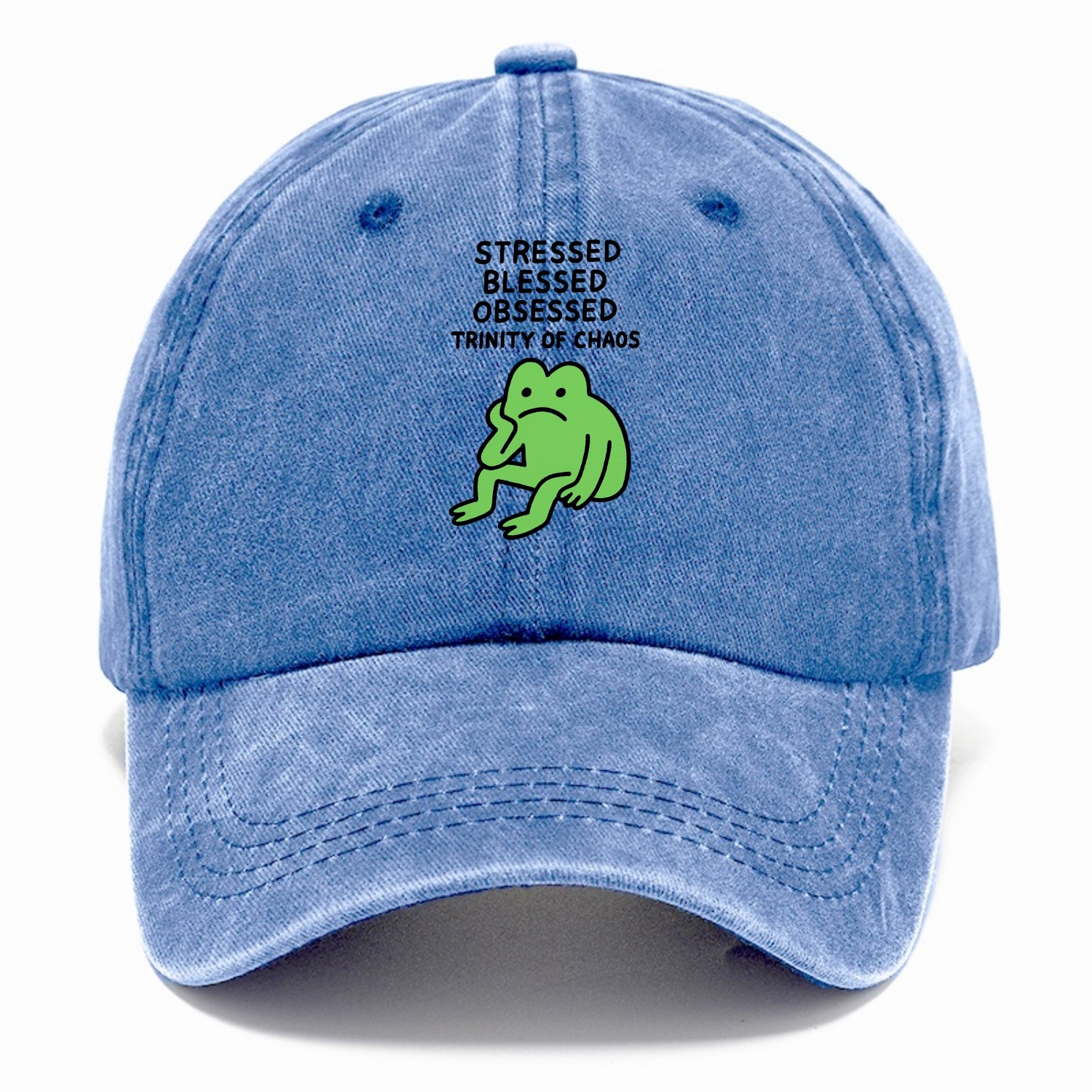 STRESSED BLESSED OBSESSED | Trinity of chaos - Classic Cap - Summer Sky(Blue)