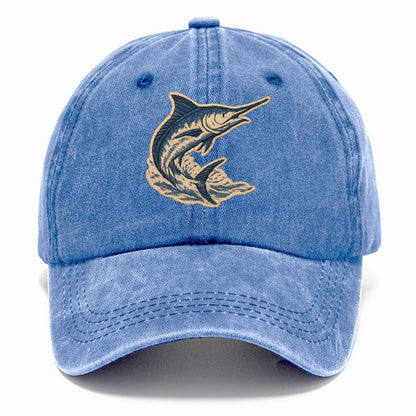 SWORDFISH MARLIN - leaping marlin in blue and silver , sport fishing - Classic Cap - Summer Sky(Blue)