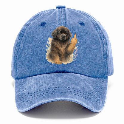 Newfoundland fluffy bear-like with webbed paws, massive gentle paw up - Classic Cap - Summer Sky(Blue)