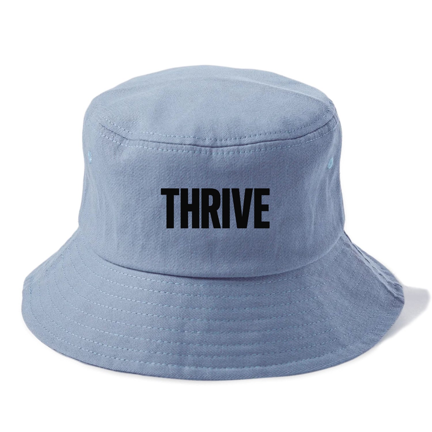 Bold typography design - "THRIVE" - flourishing, doing well - Bucket Hat - Summer Sky(Blue)