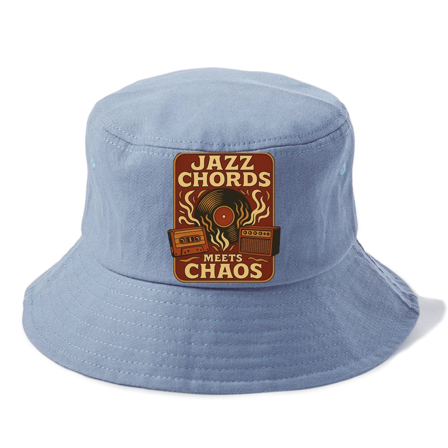 Jazz chords with hyperpop energy - "Jazz Meets Chaos" - unexpected fusion - Bucket Hat - Summer Sky(Blue)