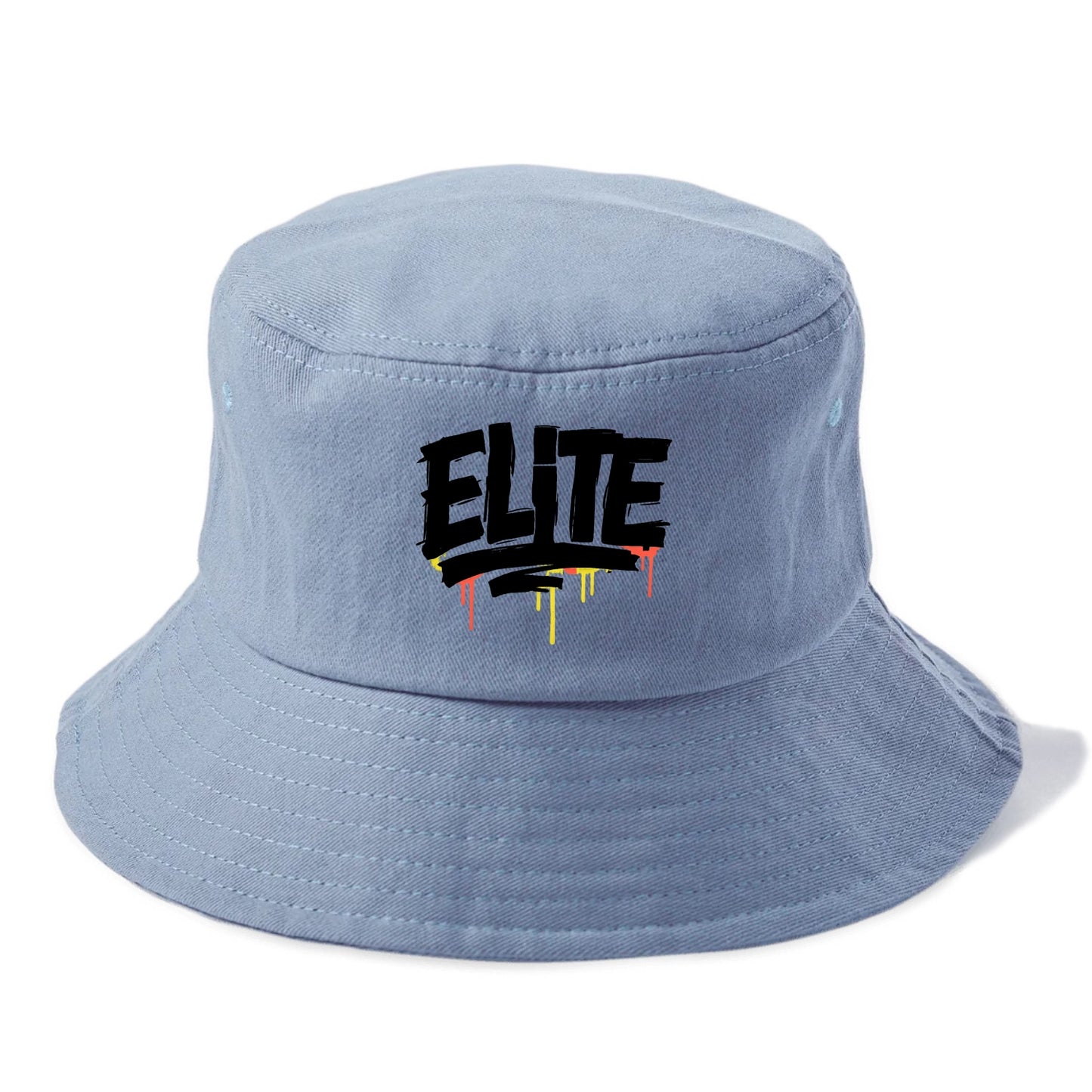 Bold typography design - "ELITE" - top tier, highest level - Bucket Hat - Summer Sky(Blue)