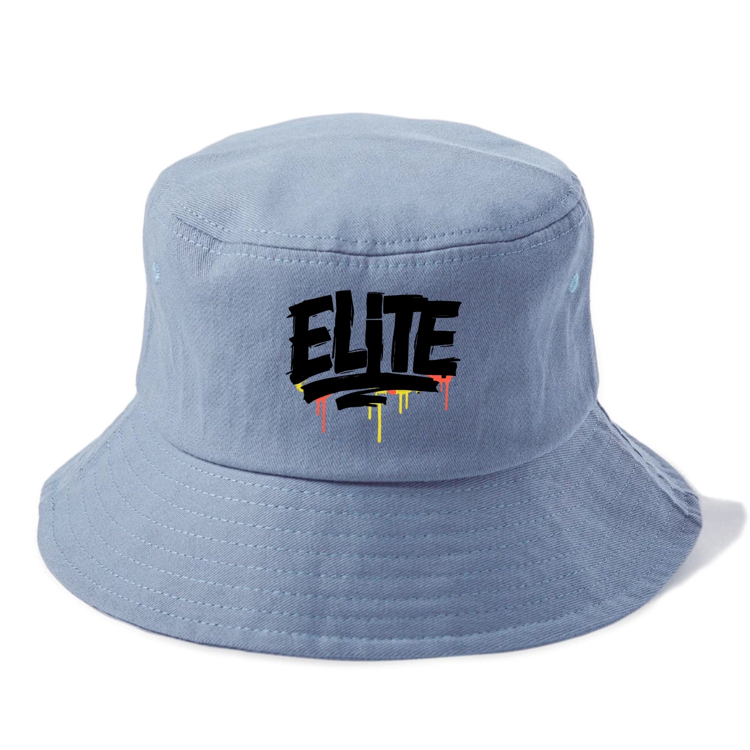 Bold typography design - "ELITE" - top tier, highest level - Bucket Hat - Summer Sky(Blue)
