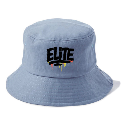 Bold typography design - "ELITE" - top tier, highest level - Bucket Hat - Summer Sky(Blue)