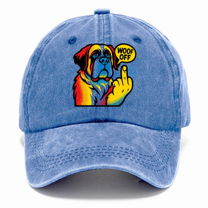 Saint Bernard with gentle giant face and droopy jowls, huge paw raised - Classic Cap - Summer Sky(Blue)