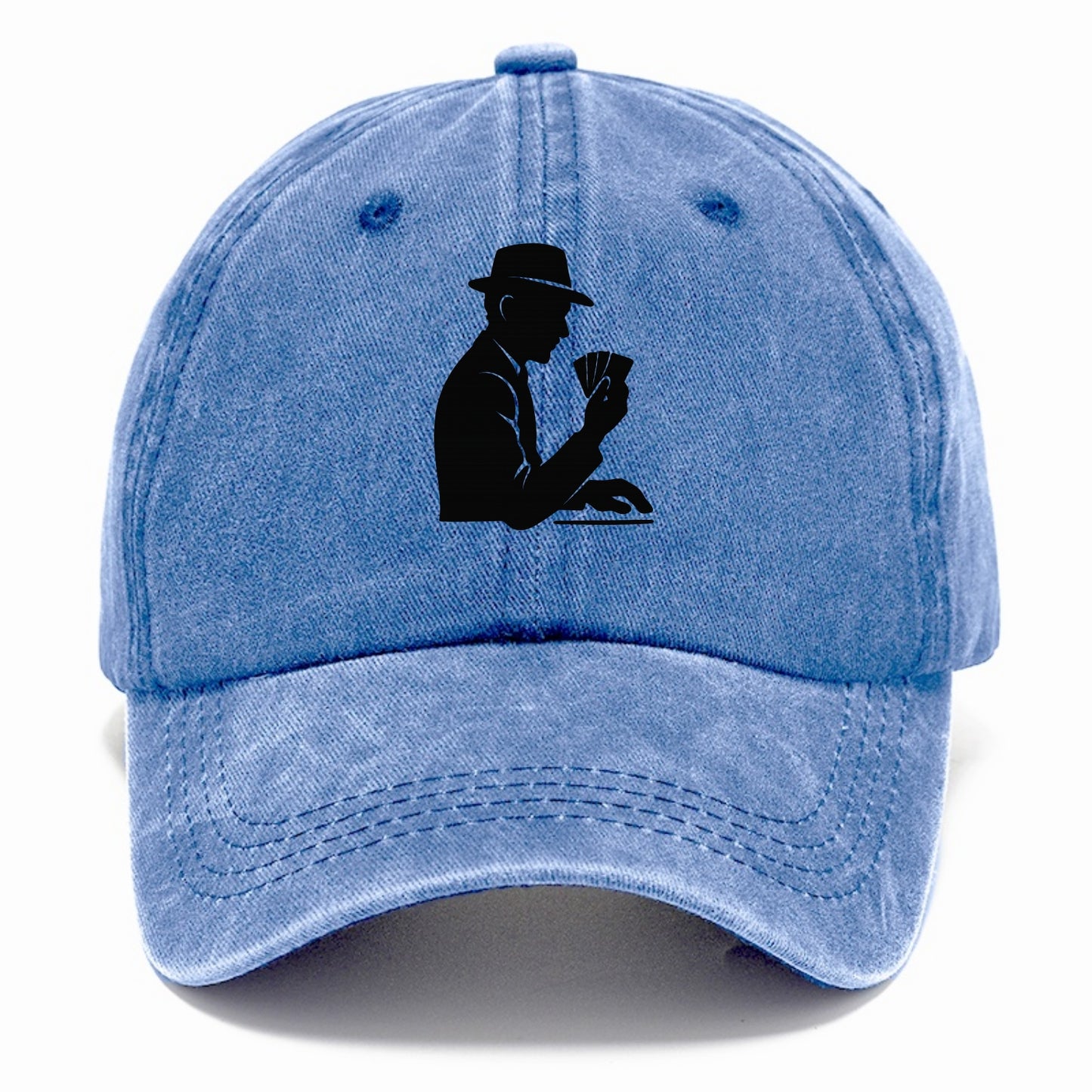 Poker player with cards close - Classic Cap - Summer Sky(Blue)