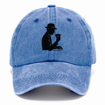 Poker player with cards close - Classic Cap - Summer Sky(Blue)