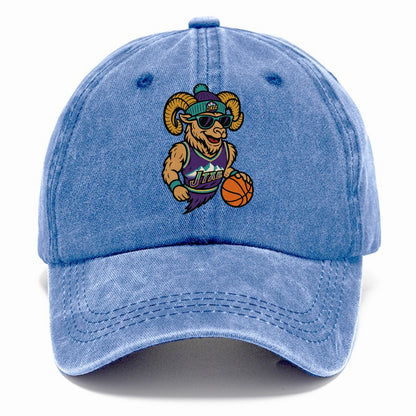 Utah Bighorn wearing Jazz beanie with mountain melody patch and wayfarer sunglasses - Classic Cap - Summer Sky(Blue)
