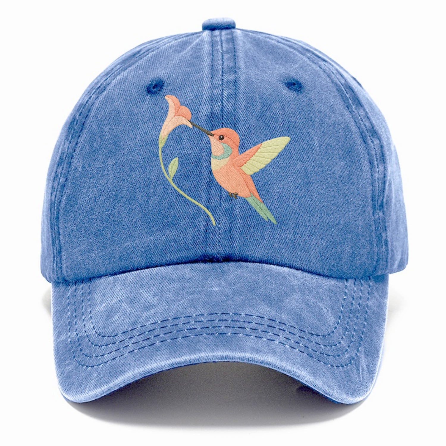 Coral Hummingbird - Classic Cap - Summer Sky(Blue)