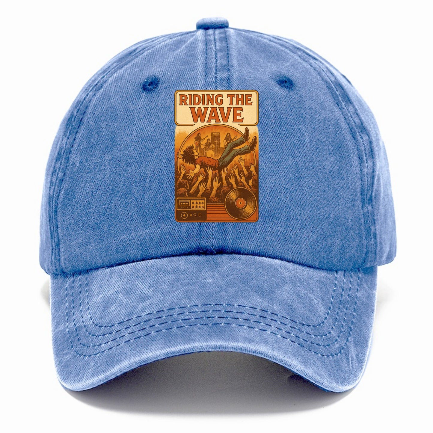 Crowd surfing at packed concert - "Riding the Wave" - concert energy - Classic Cap - Summer Sky(Blue)