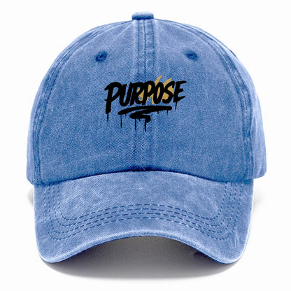 Bold typography design - "PURPOSE" - reason for being - Classic Cap - Summer Sky(Blue)