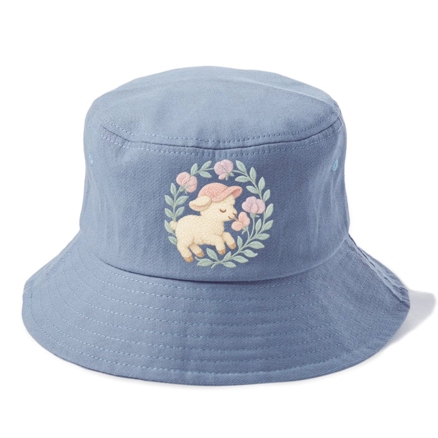 Lamb Sweet Peas  - Bucket Hat - Summer Sky(Blue)