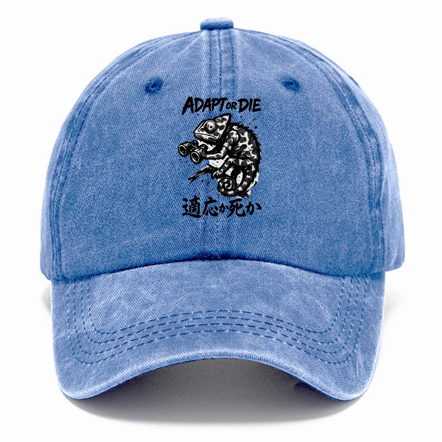 Adapt or Die - Chameleon in military cam Classic Cap - Summer Sky(Blue)