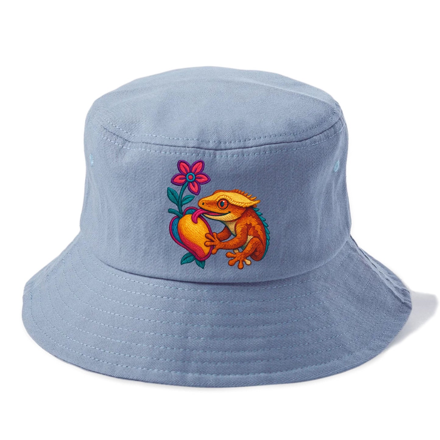 Crested Gecko - Bucket Hat - Summer Sky(Blue)