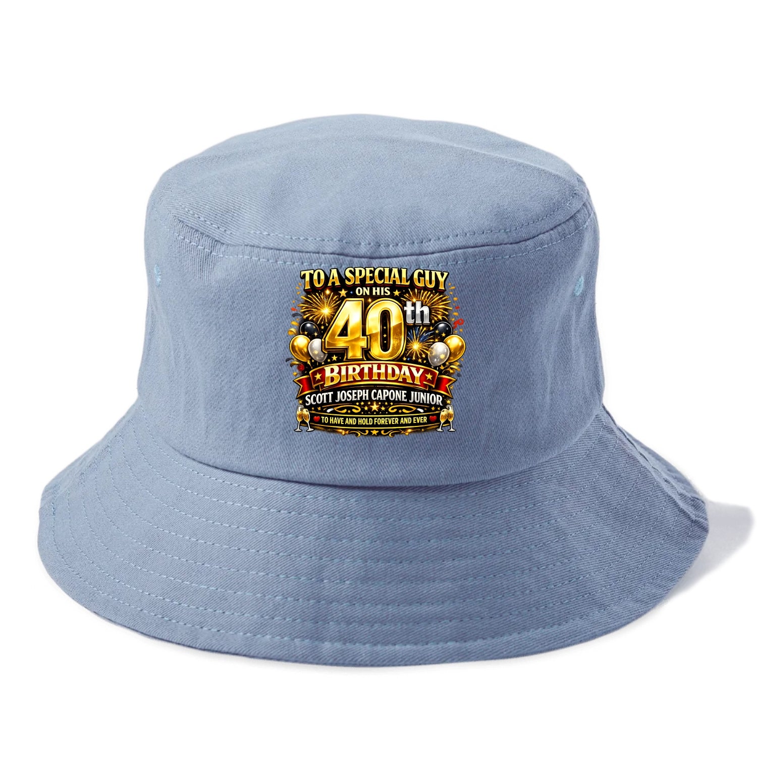 Special 40th Birthday - Bucket Hat - Summer Sky(Blue)