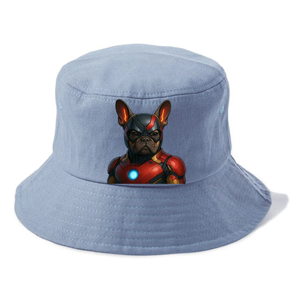 French Bulldog Iron Man  - Bucket Hat - Summer Sky(Blue)