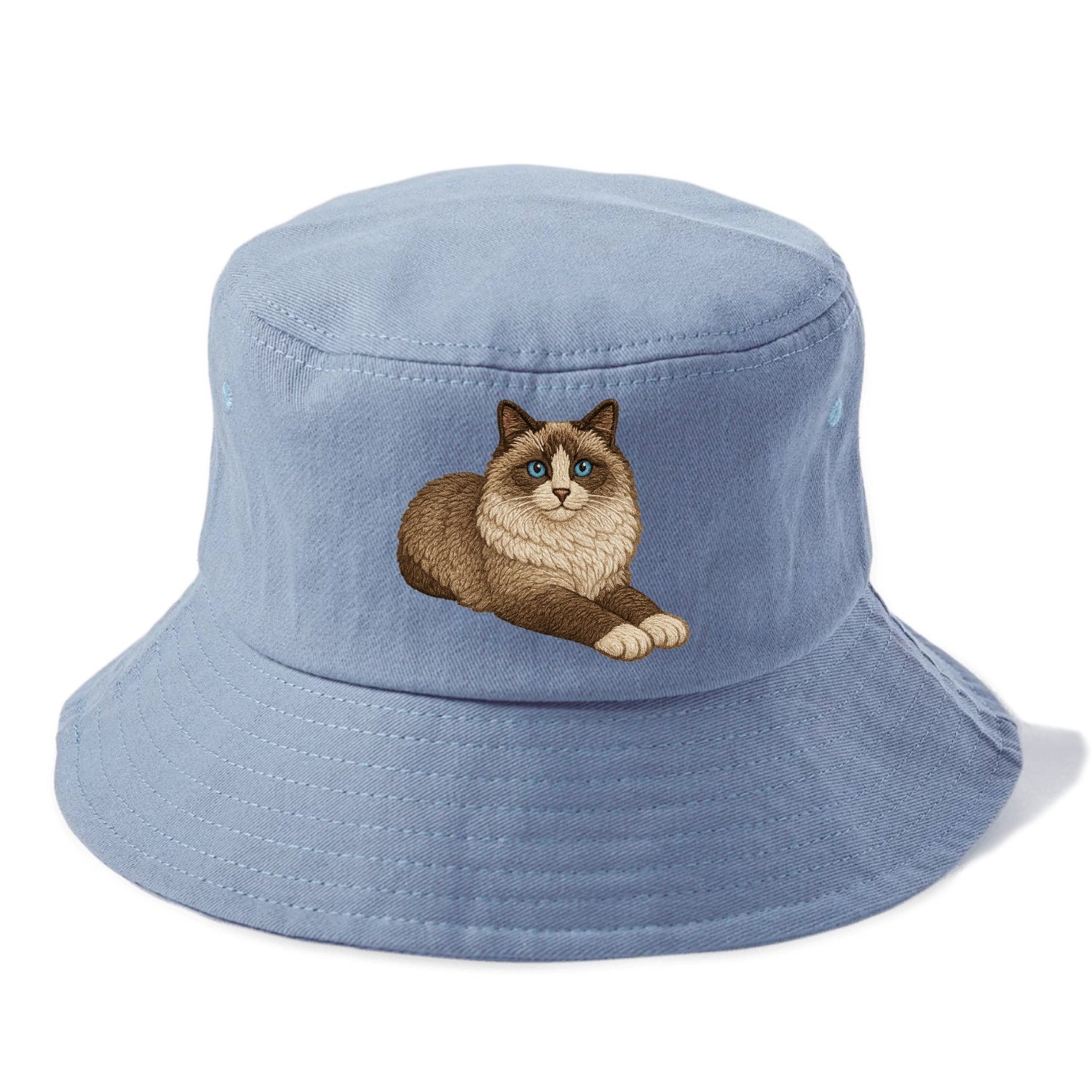 Ragdoll  relaxed lying down with head up Bucket Hat - Summer Sky(Blue)