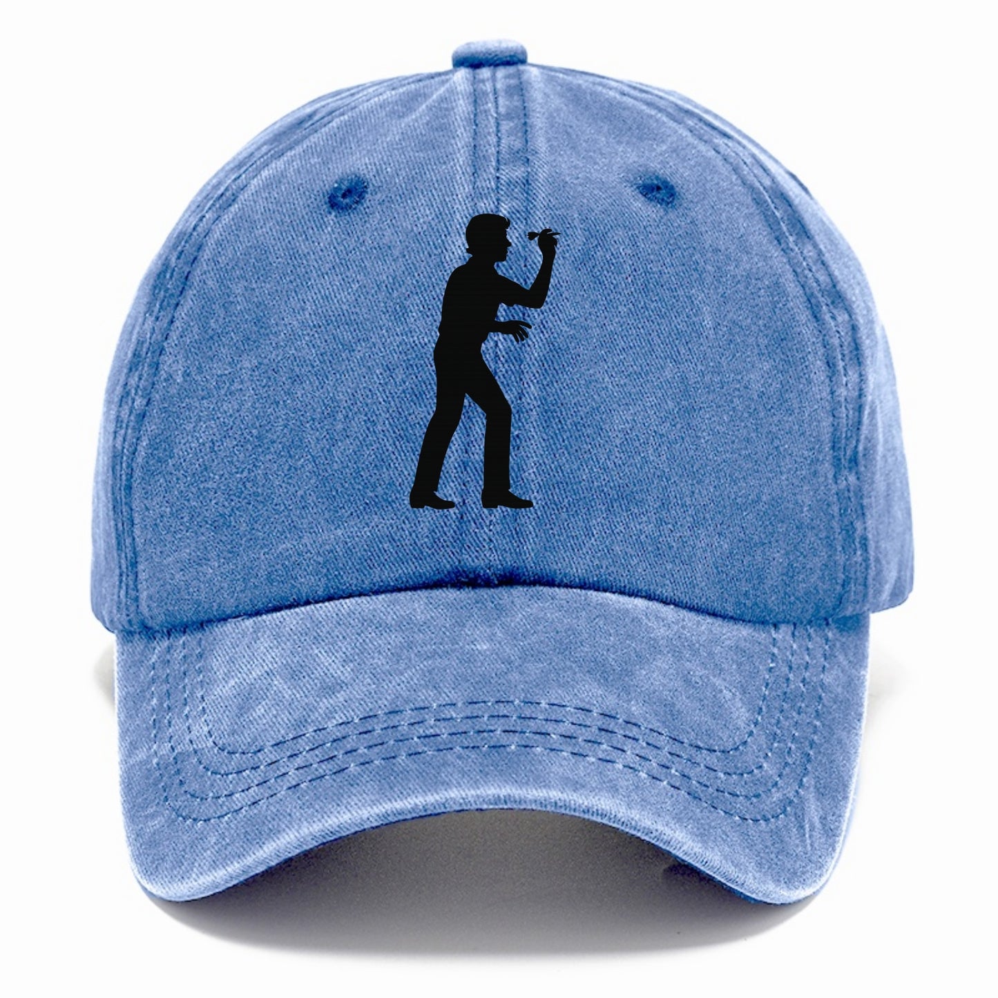 Darts player in throwing stance - Classic Cap - Summer Sky(Blue)