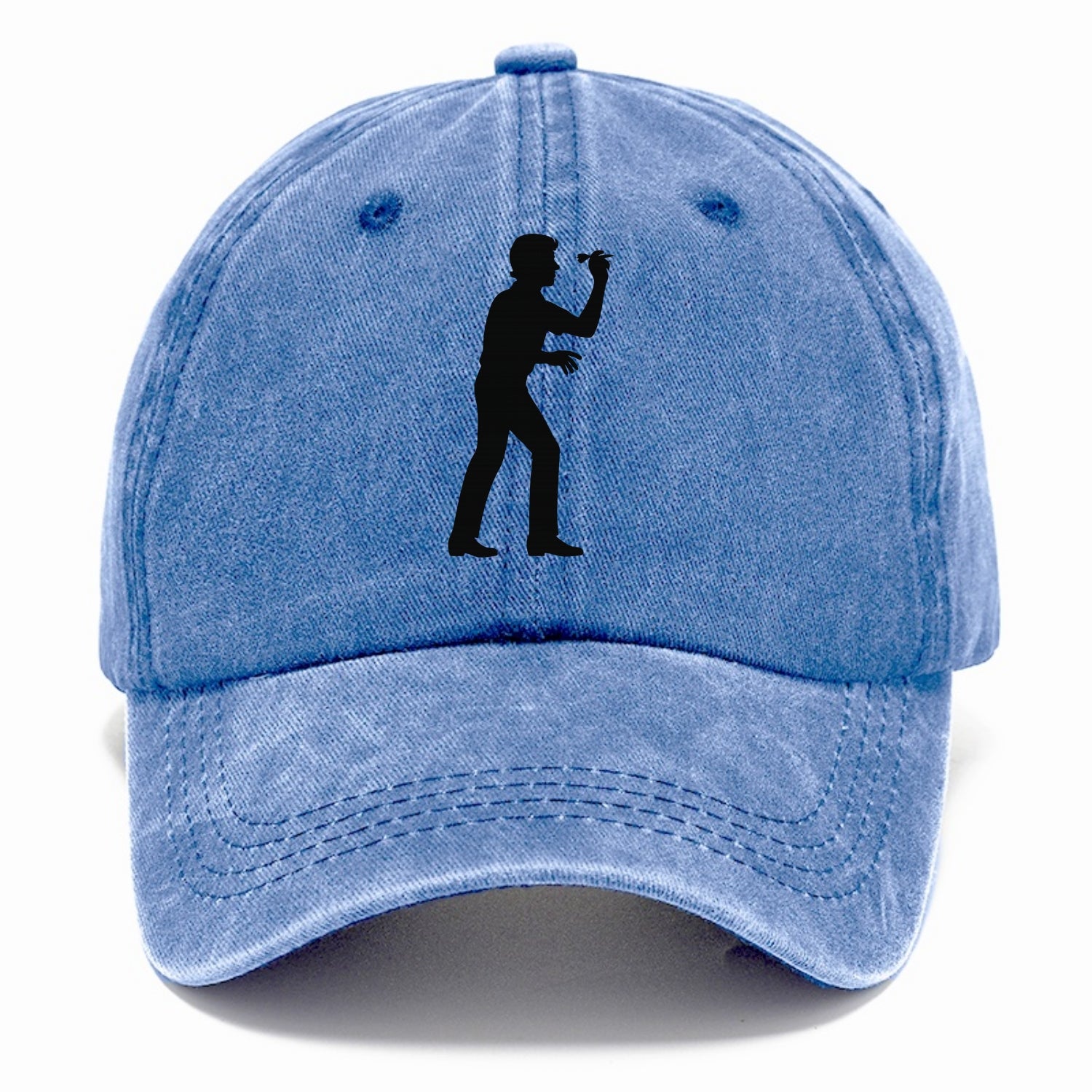 Darts player in throwing stance - Classic Cap - Summer Sky(Blue)
