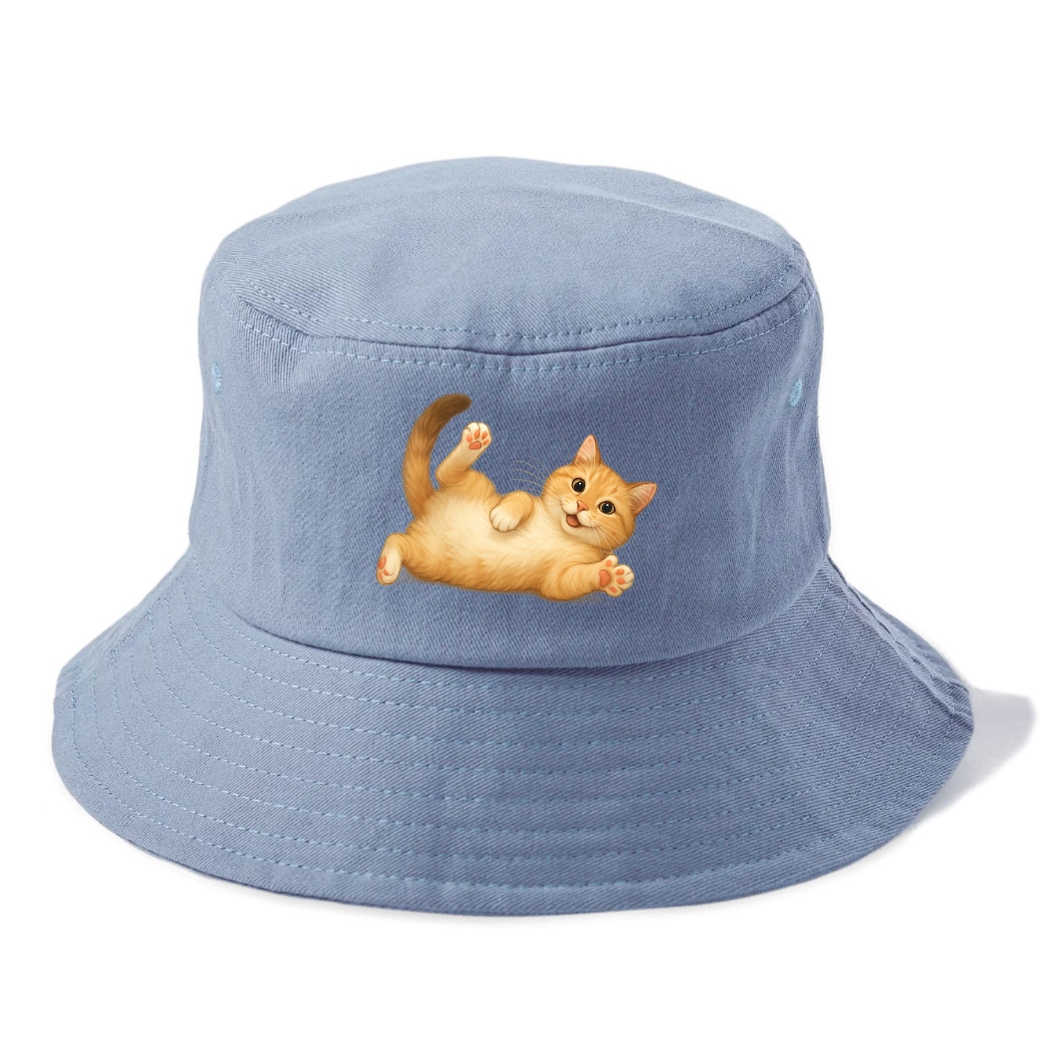 Therapy Cat  - Bucket Hat - Summer Sky(Blue)