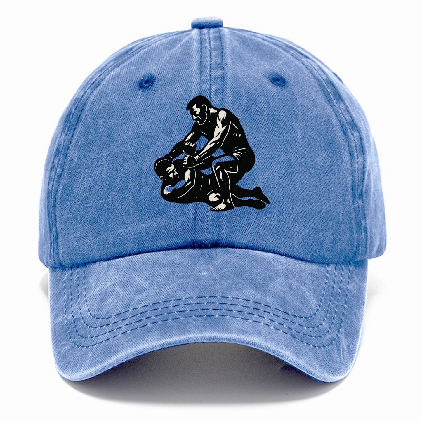 MMA fighter in ground submission hold - Classic Cap - Summer Sky(Blue)