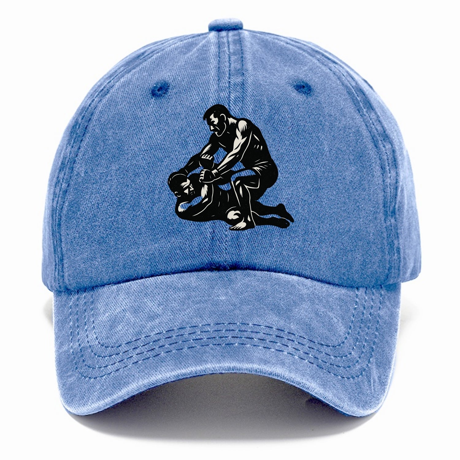 MMA fighter in ground submission hold - Classic Cap - Summer Sky(Blue)
