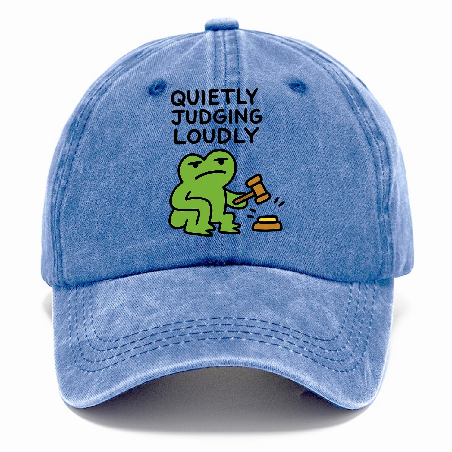 QUIETLY JUDGING LOUDLY | Silent gavel banging - Classic Cap - Summer Sky(Blue)