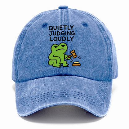 QUIETLY JUDGING LOUDLY | Silent gavel banging - Classic Cap - Summer Sky(Blue)
