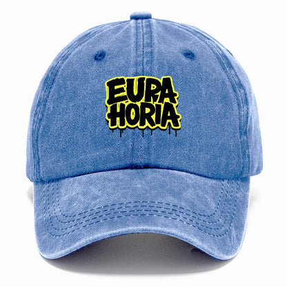 Bold typography design - "EUPHORIA" - intense happiness, ecstasy - Classic Cap - Summer Sky(Blue)