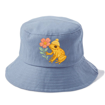 Yellow Dart Frog - Bucket Hat - Summer Sky(Blue)