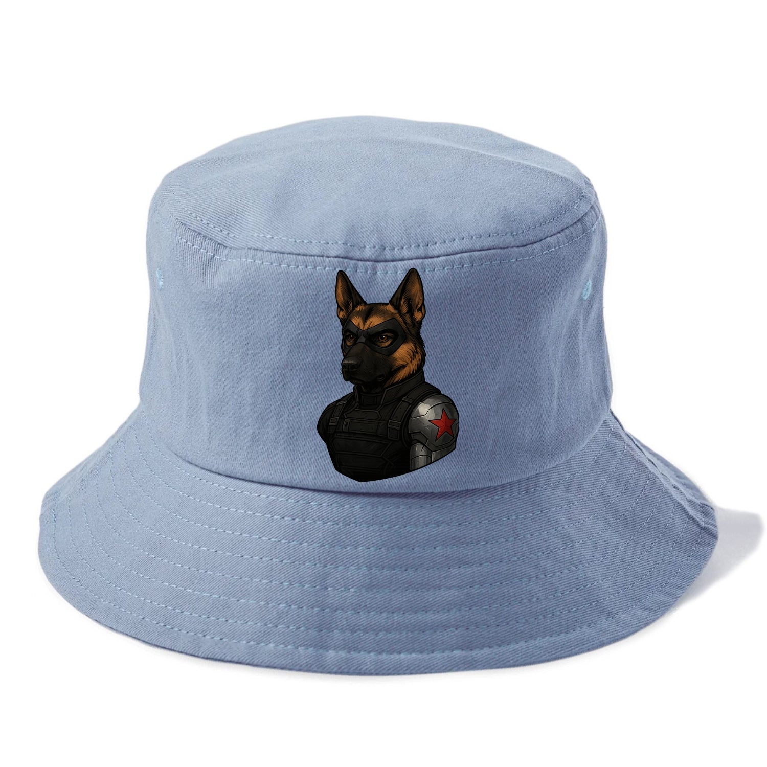 German Shepherd Winter Soldier  - Bucket Hat - Summer Sky(Blue)