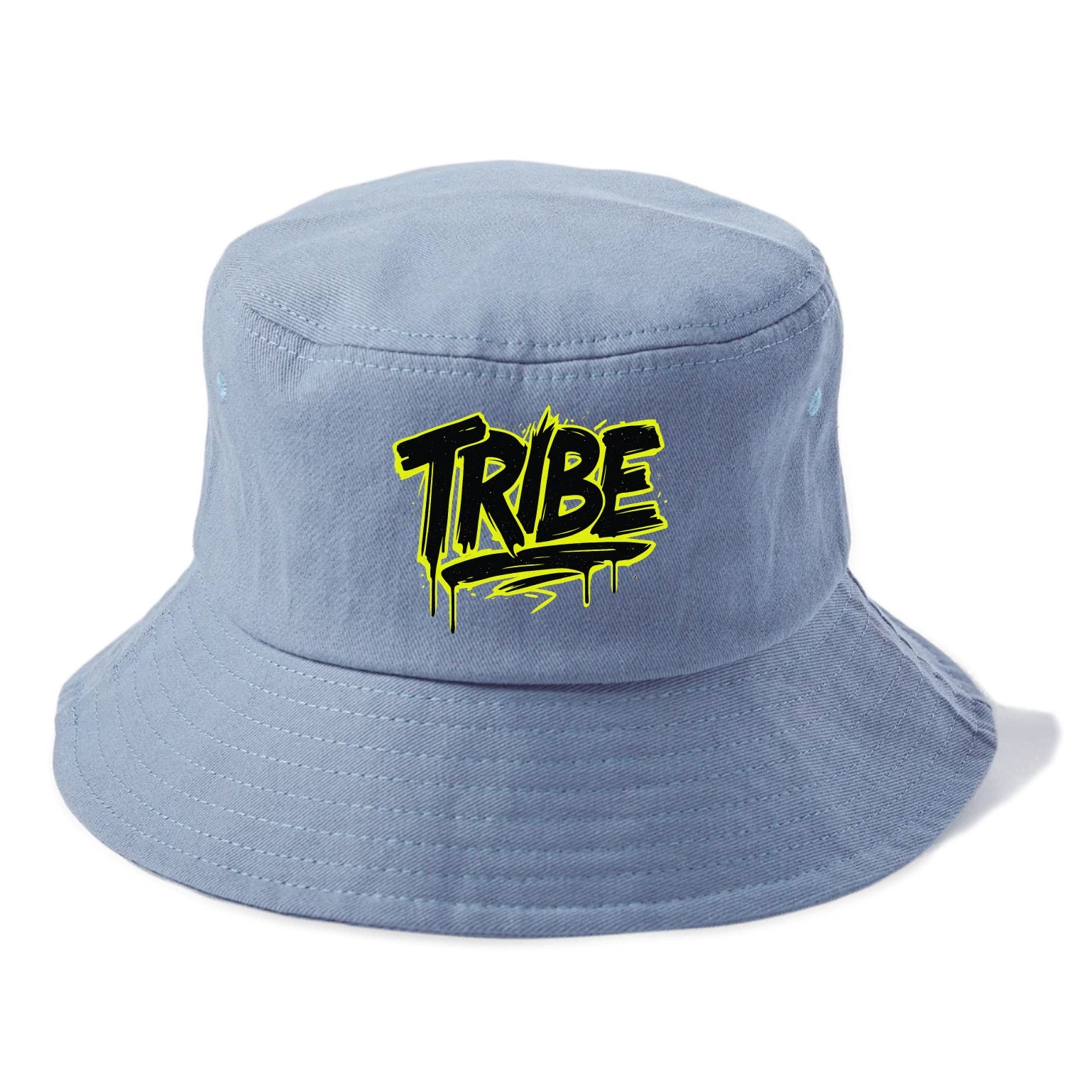 Bold typography design - "TRIBE" - your community, your group - Bucket Hat - Summer Sky(Blue)