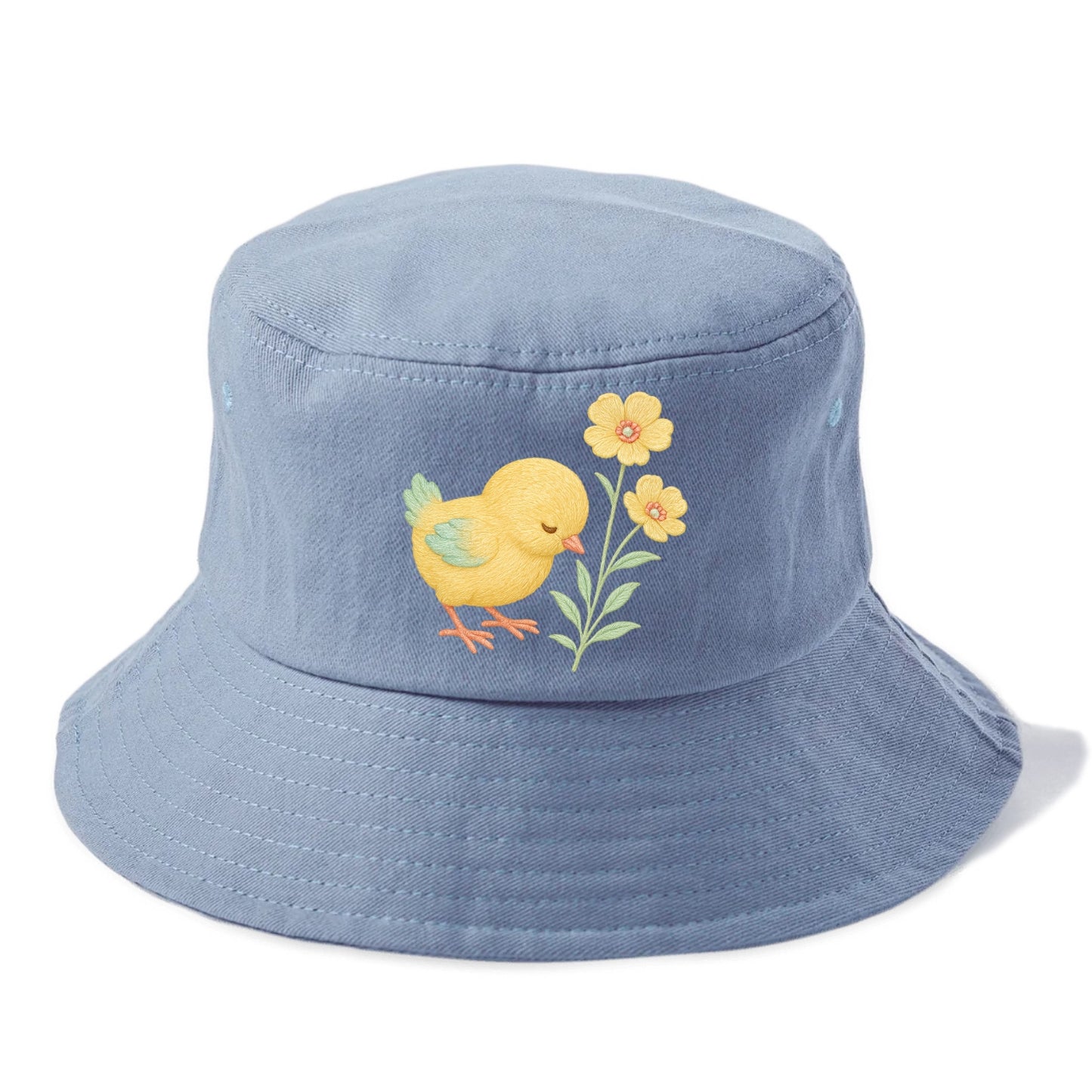 Yellow Chick - Bucket Hat - Summer Sky(Blue)