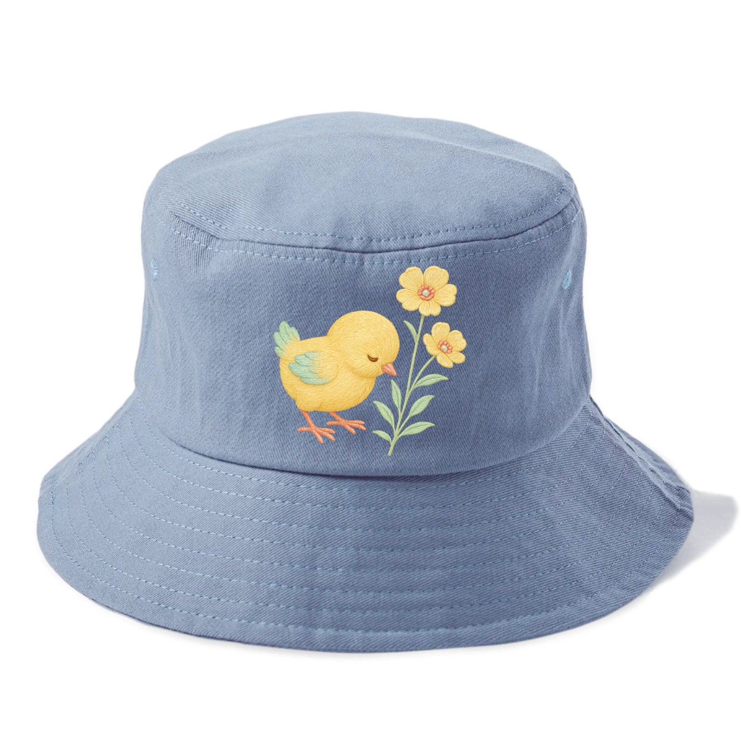 Yellow Chick - Bucket Hat - Summer Sky(Blue)